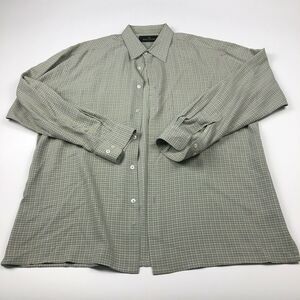 Bugatchi Uomo Large Gray Modal Rayon Mens Button Front Long Sleeve Dress Shirt